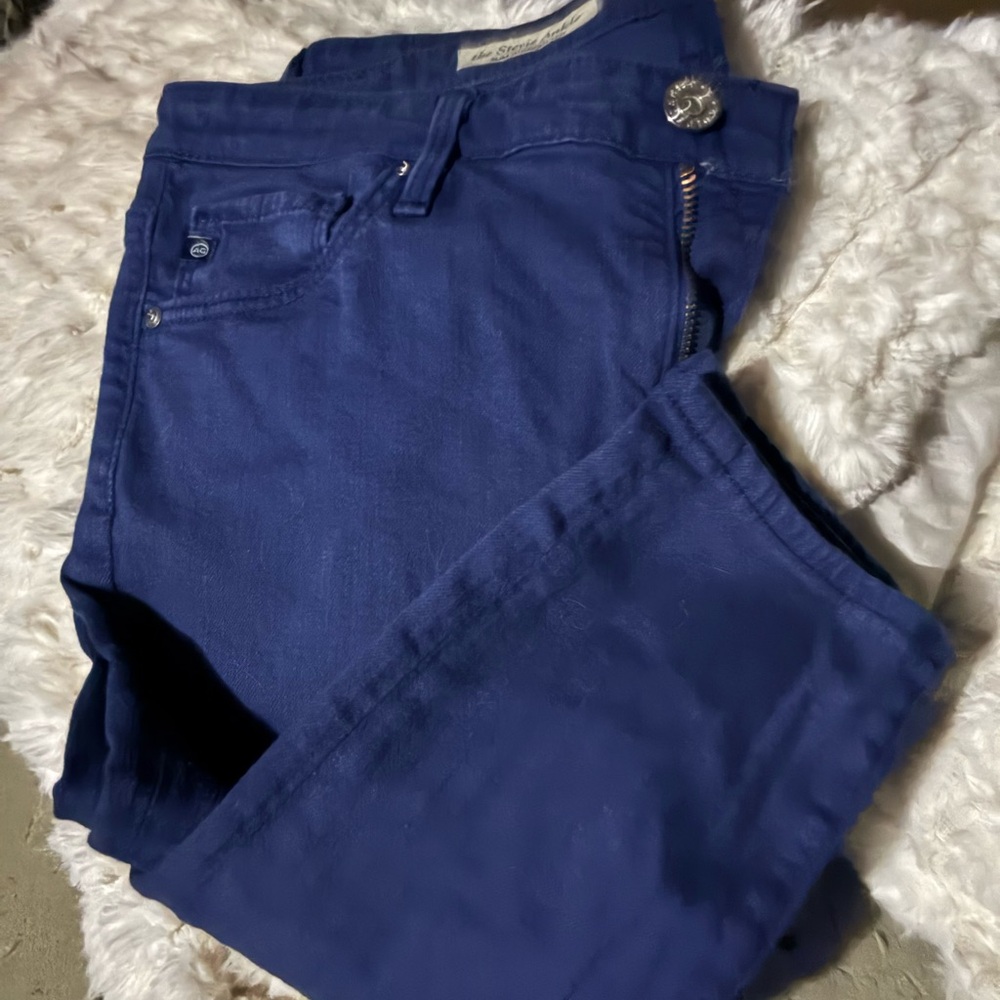 AG Adriano Goldschmied Stevie Deep Blue Skinny Jeans